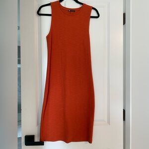 Zara burnt orange midi dress